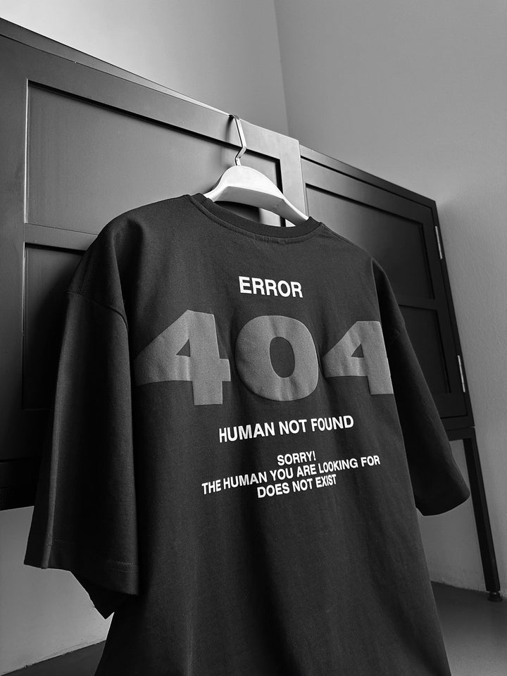 Oversize 404 T-shirt - Czarny