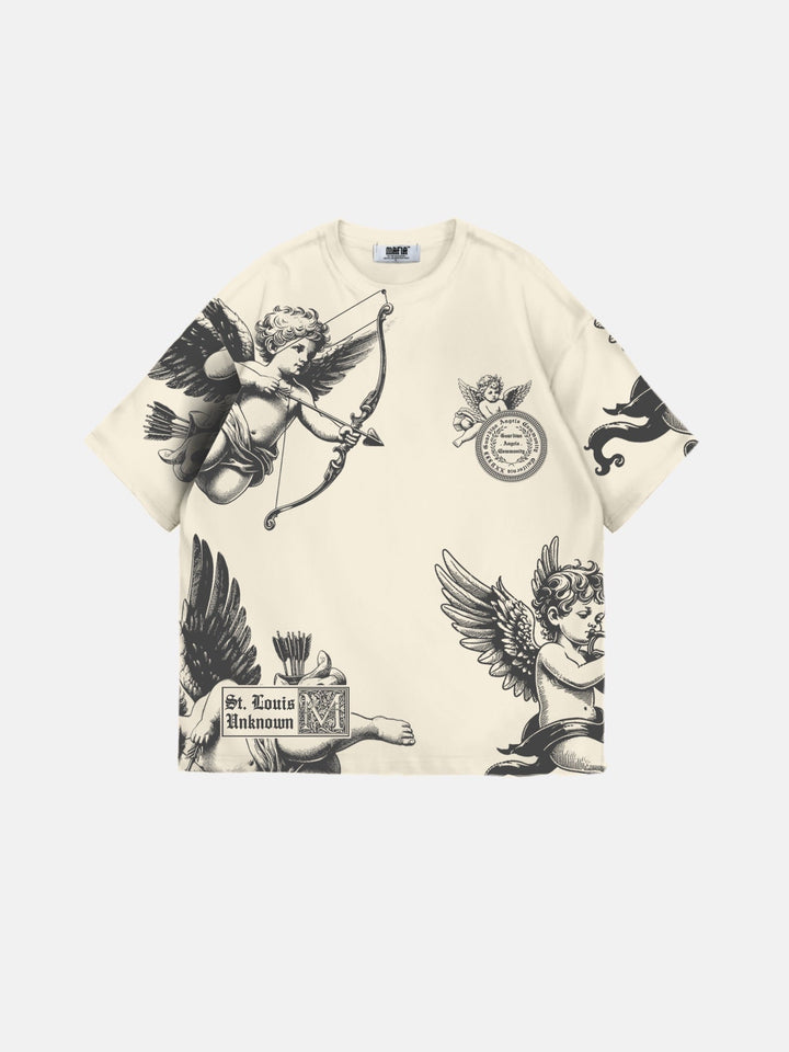 T-Shirt Oversize Guardian Angels - Antyczna Biała