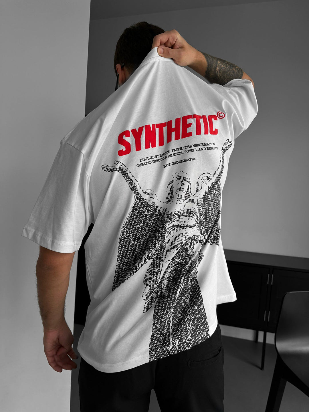 Oversize Synthetic T-shirt - Ecru