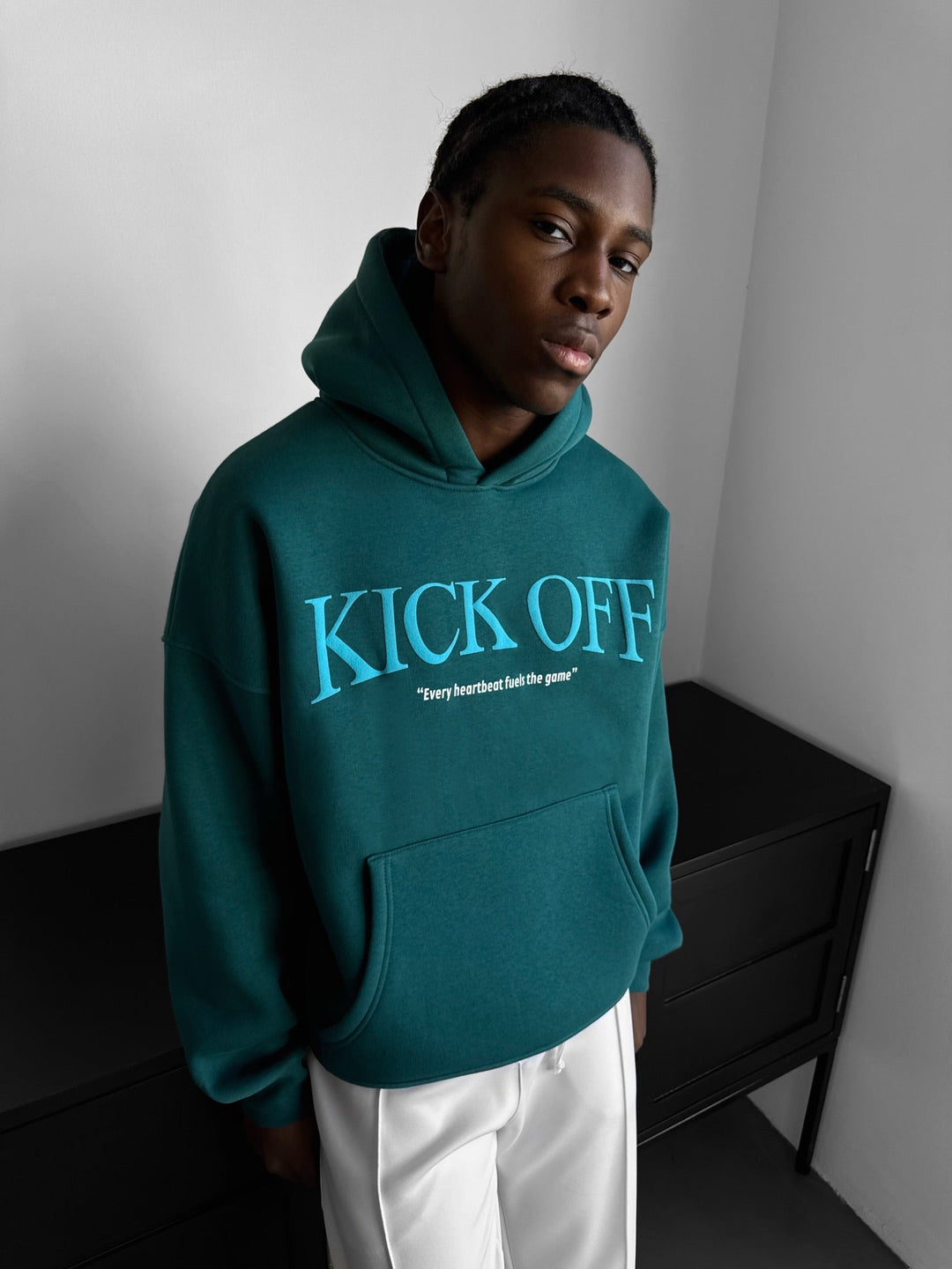 Oversize "KICK OFF" Hoodie - Morska Moszcz