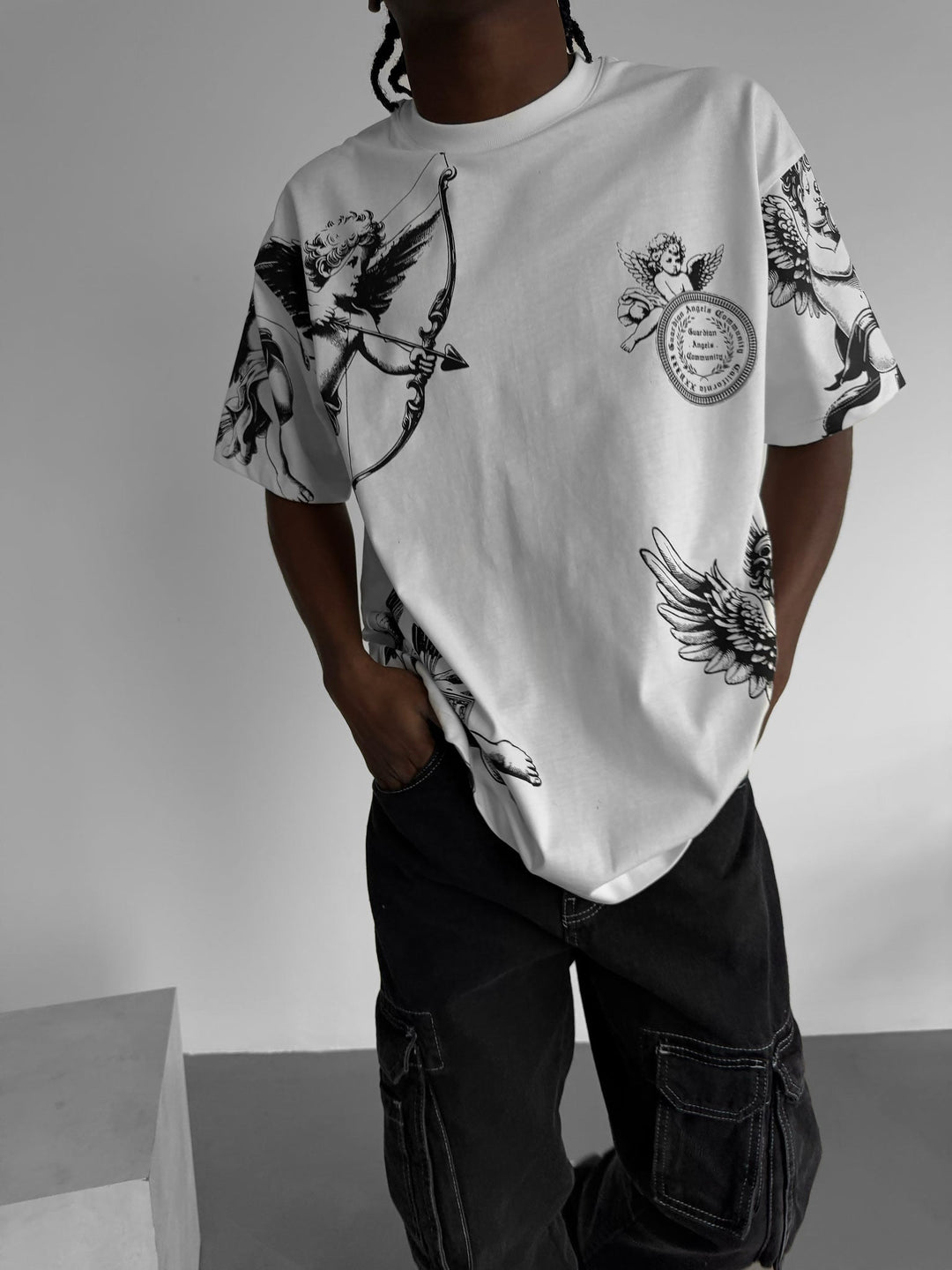 T-shirt Oversize Guardian Angels - Ecru