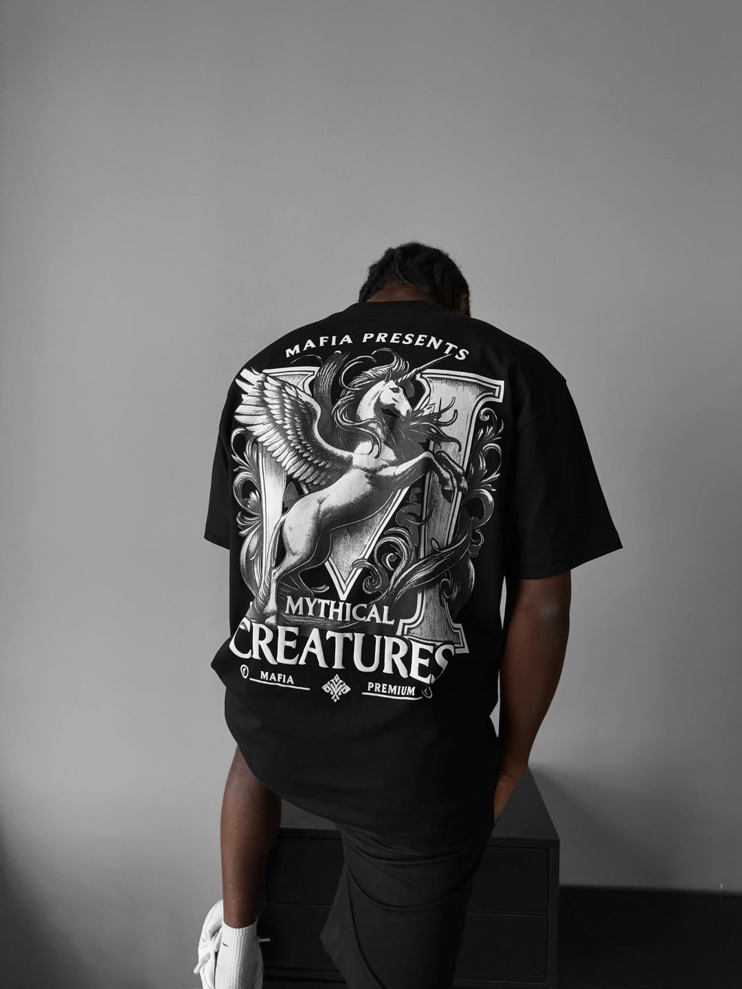 T-shirt Oversize Creatures - Czarny
