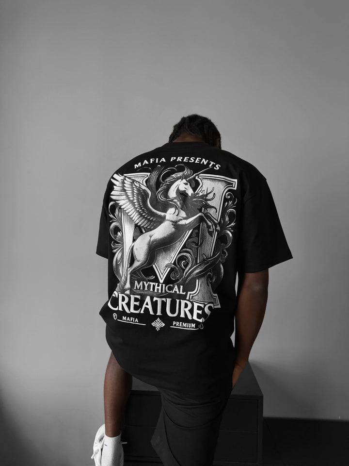 T-shirt Oversize Creatures - Czarny