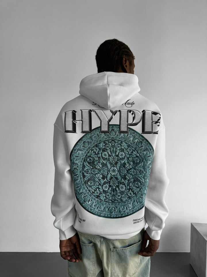 Oversize Hype Hoodie - Biały