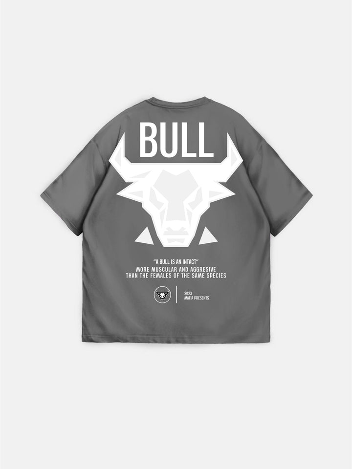 Oversize T-shirt byka - Szary
