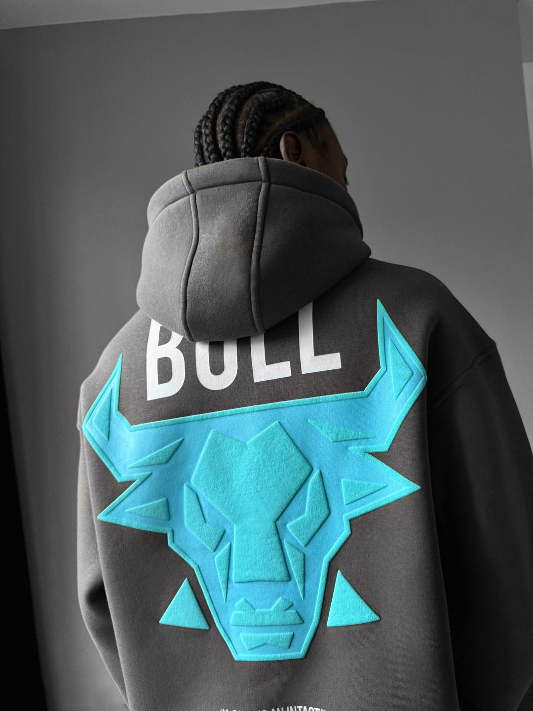 Oversize Bull Hoodie - Tornado Szary