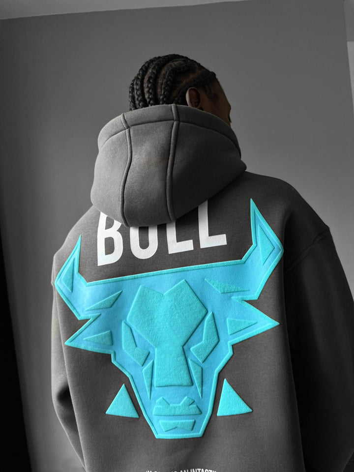 Oversize Bull Hoodie - Tornado Szary