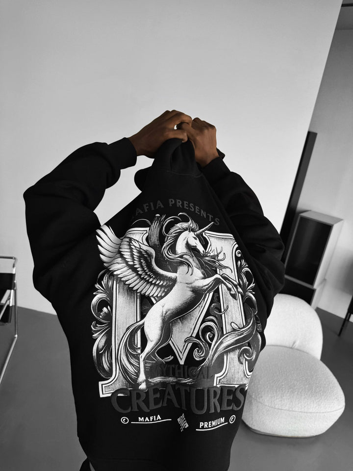 Hoodie Oversize Creatures - Czarny