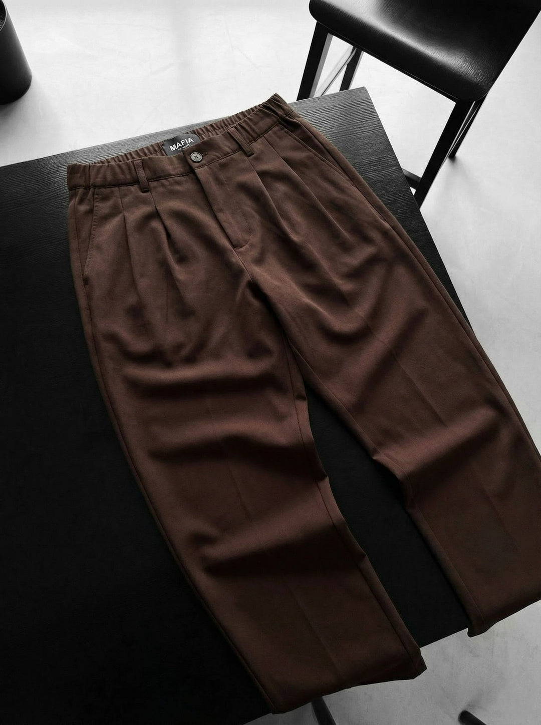 Luźne Spodnie Chino - Brązowe