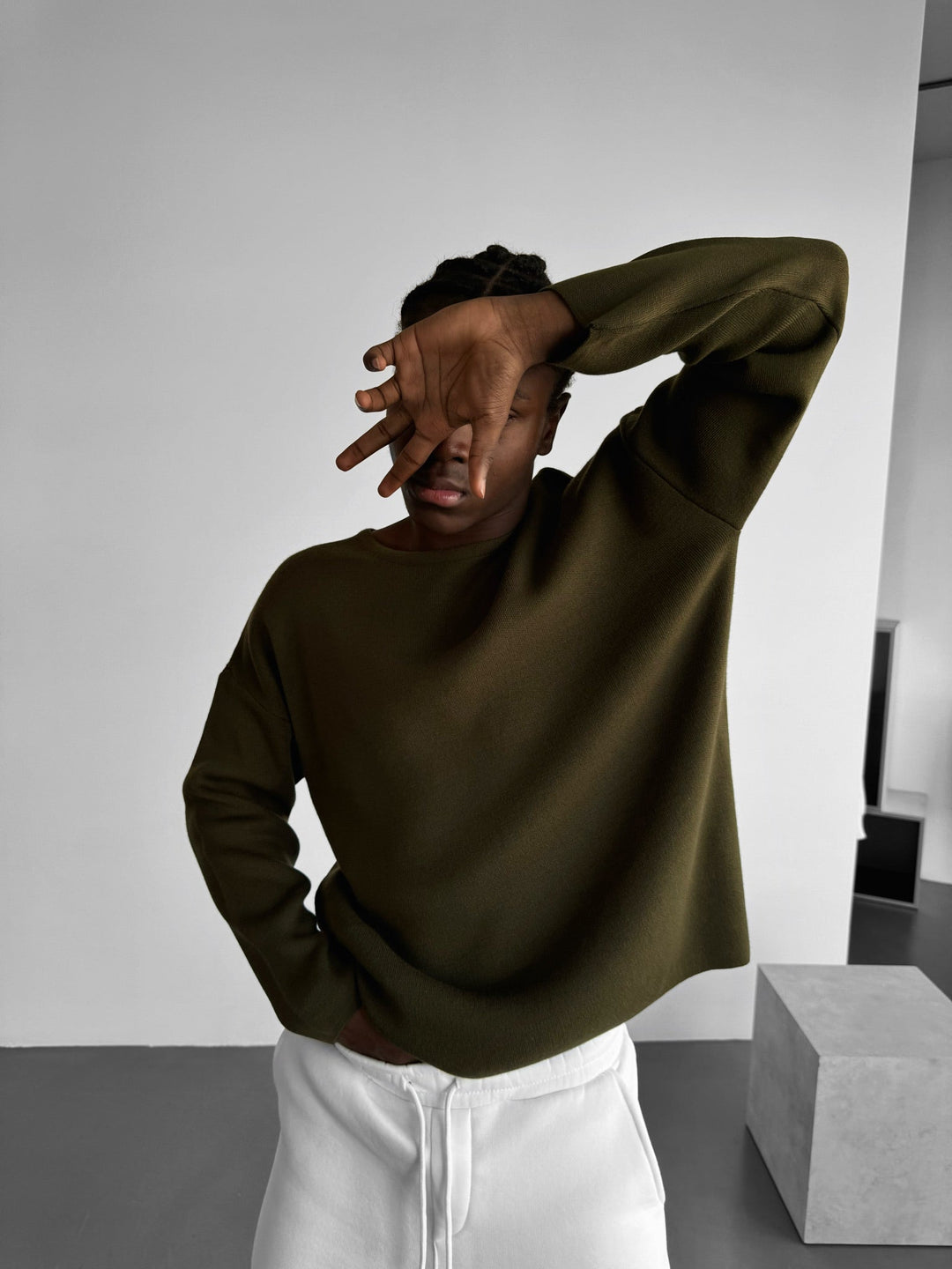Sweter Luźny - Khaki