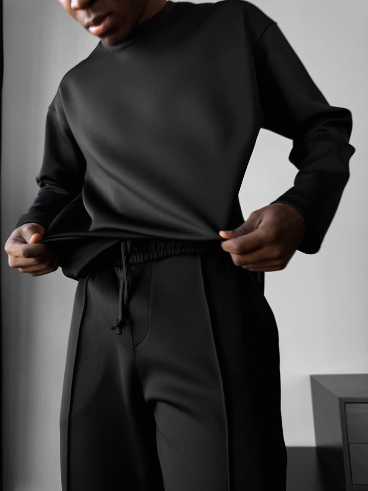 Oversize Diver Sweatshirt - Czarny