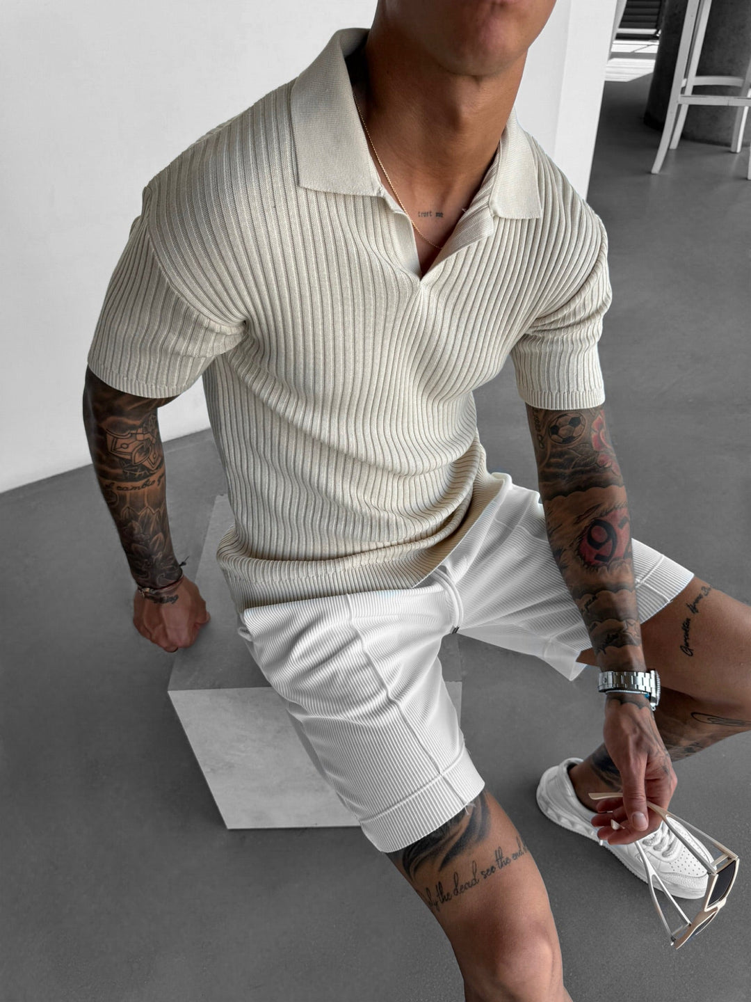 Koszulka polo Slim Fit - Beżowa