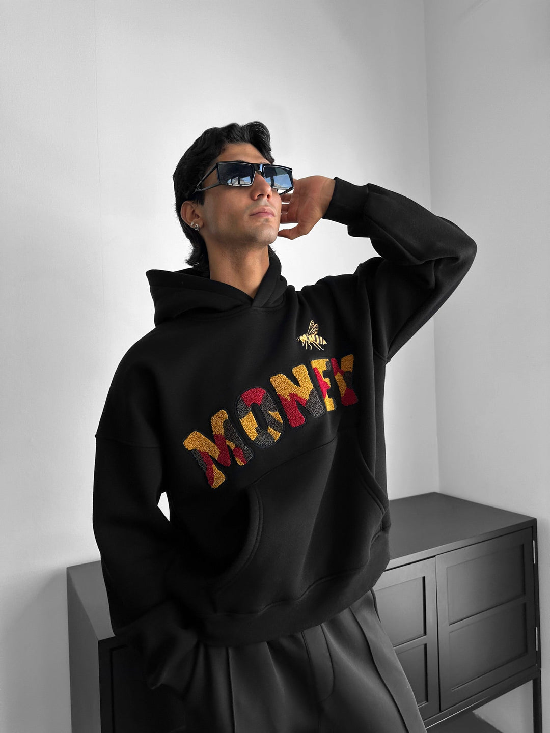 Oversize Money Hoodie - Czarny
