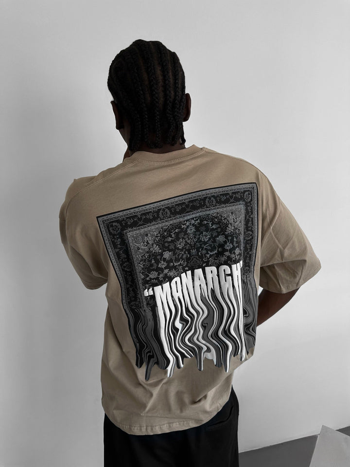 Oversize Monarch T-Shirt - Beżowy
