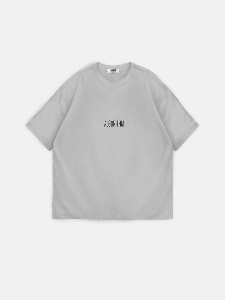 Oversize "Algorytm" T-shirt - Szary
