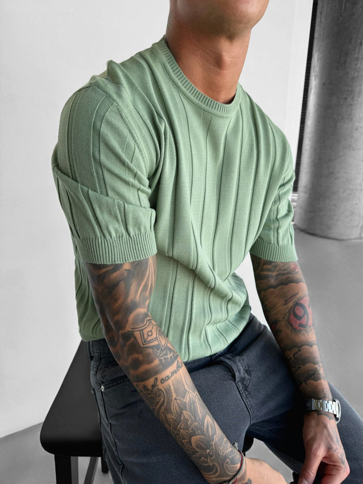 T-shirt Regular Fit z dzianiny - Trawa