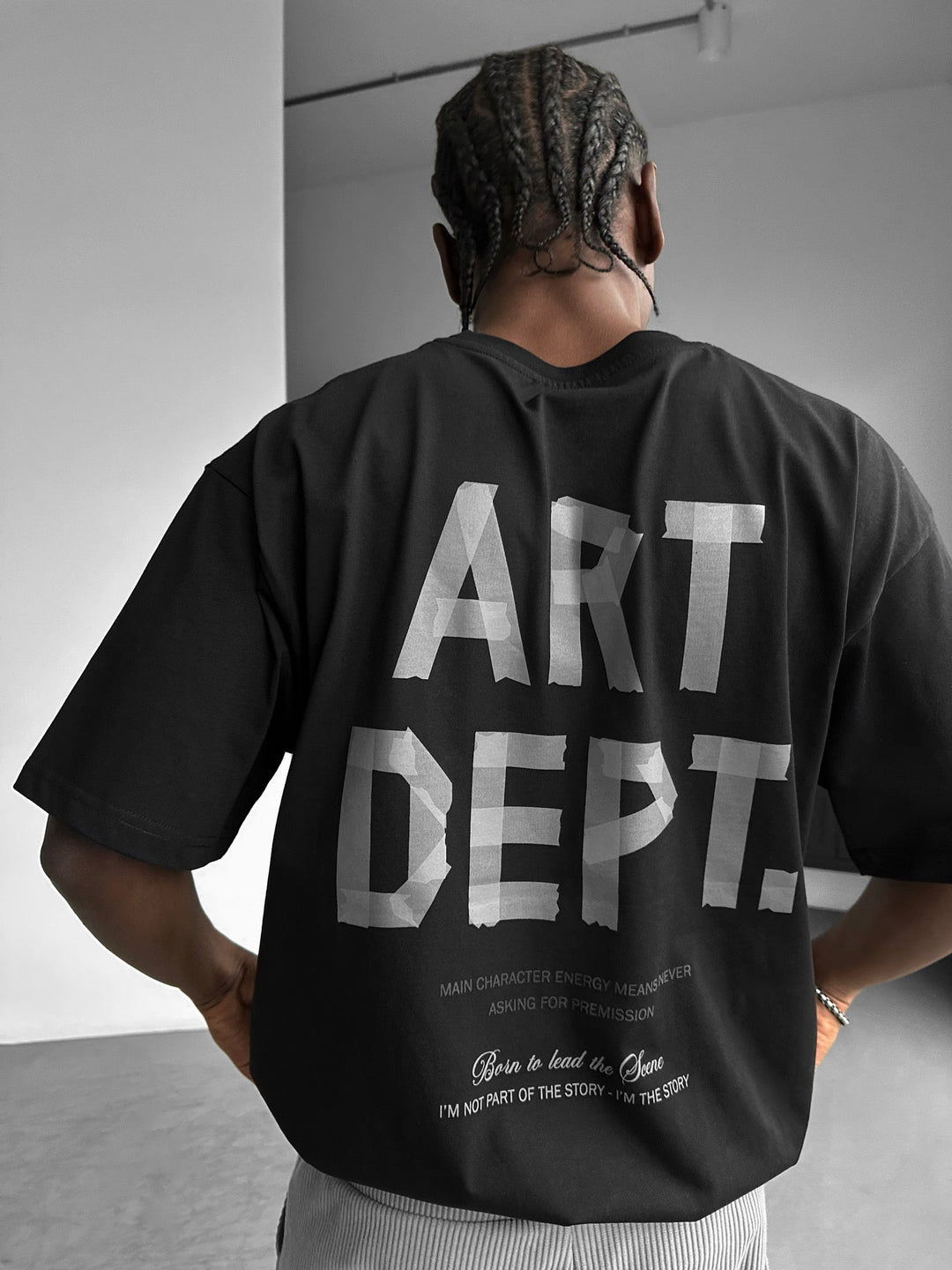 Koszulka Oversize Art Dept. - Czarna i Antracytowa