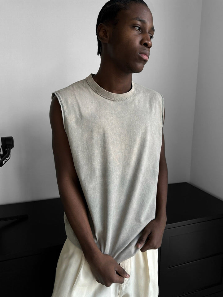 Oversize Pranie TankTop - Beżowy