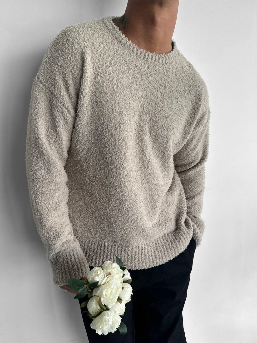 Oversize Plush Pullover - Kamienny Mocha