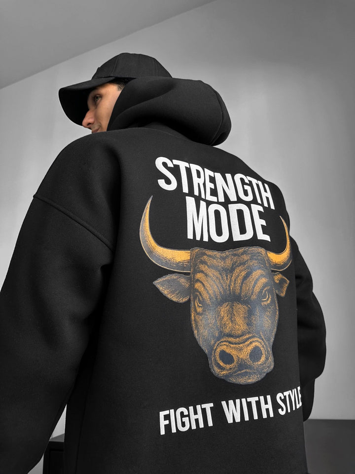 Hoodie w trybie oversize - Czarny