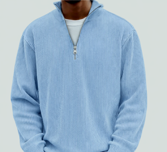 Stylowy Zipper wysoki szyja sweter