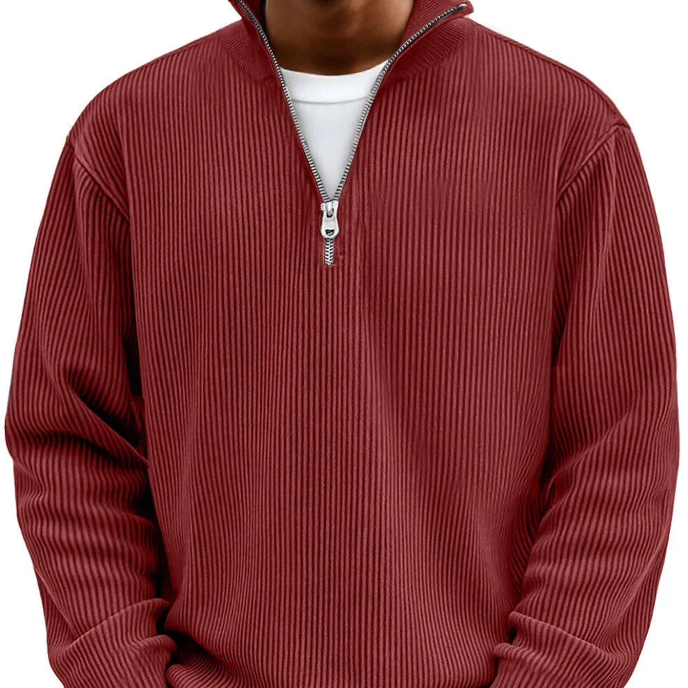 Stylowy Zipper wysoki szyja sweter