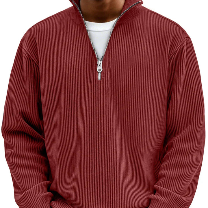 Stylowy Zipper wysoki szyja sweter