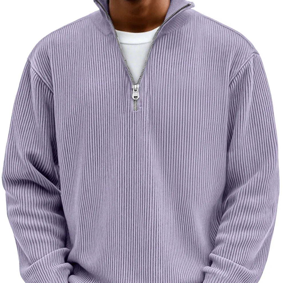 Stylowy Zipper wysoki szyja sweter
