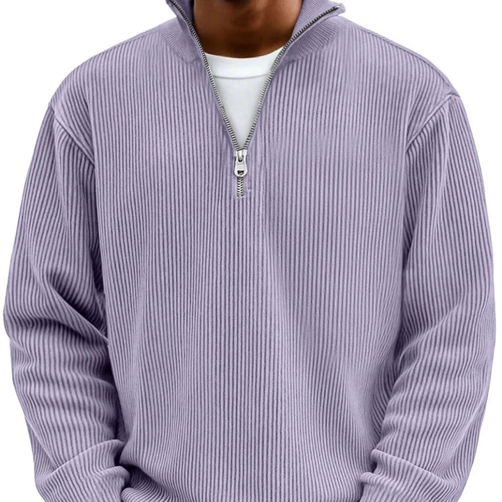 Stylowy Zipper wysoki szyja sweter