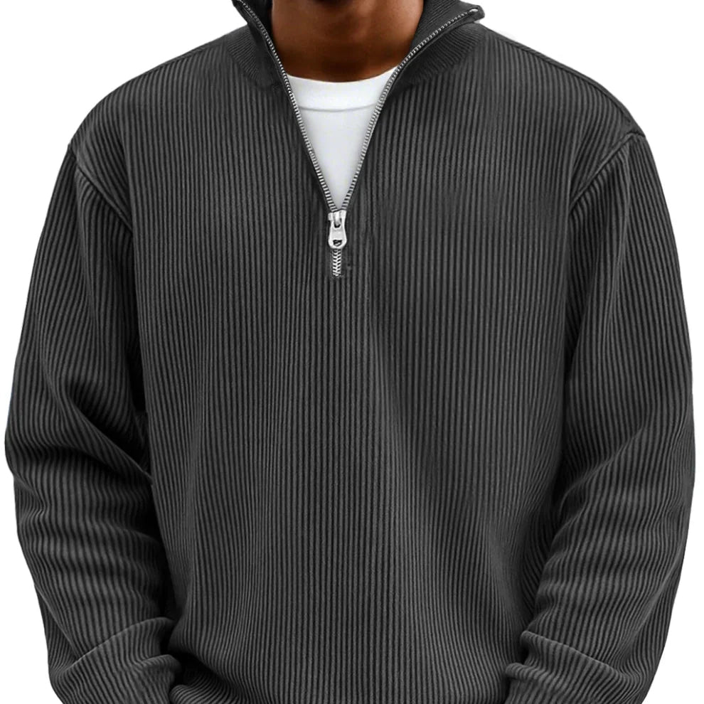 Stylowy Zipper wysoki szyja sweter
