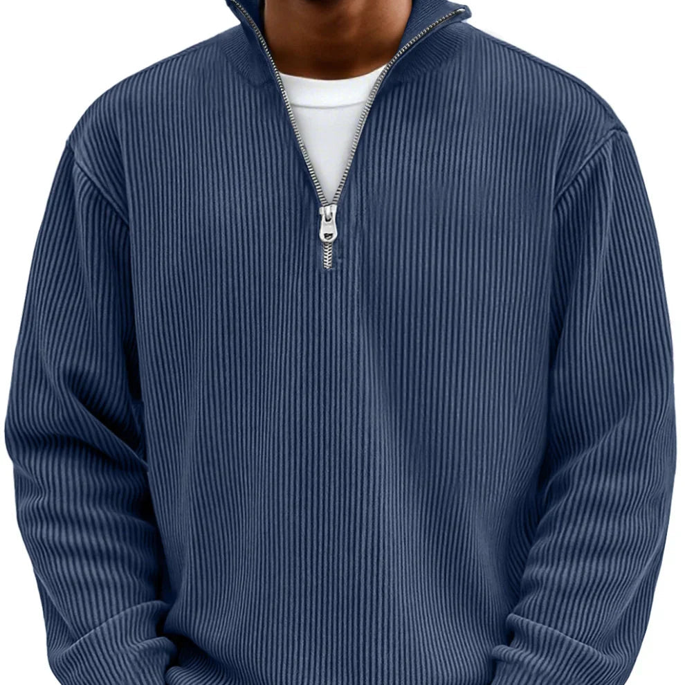 Stylowy Zipper wysoki szyja sweter