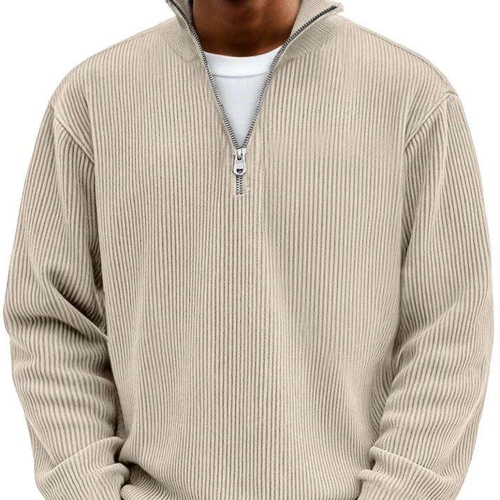 Stylowy Zipper wysoki szyja sweter