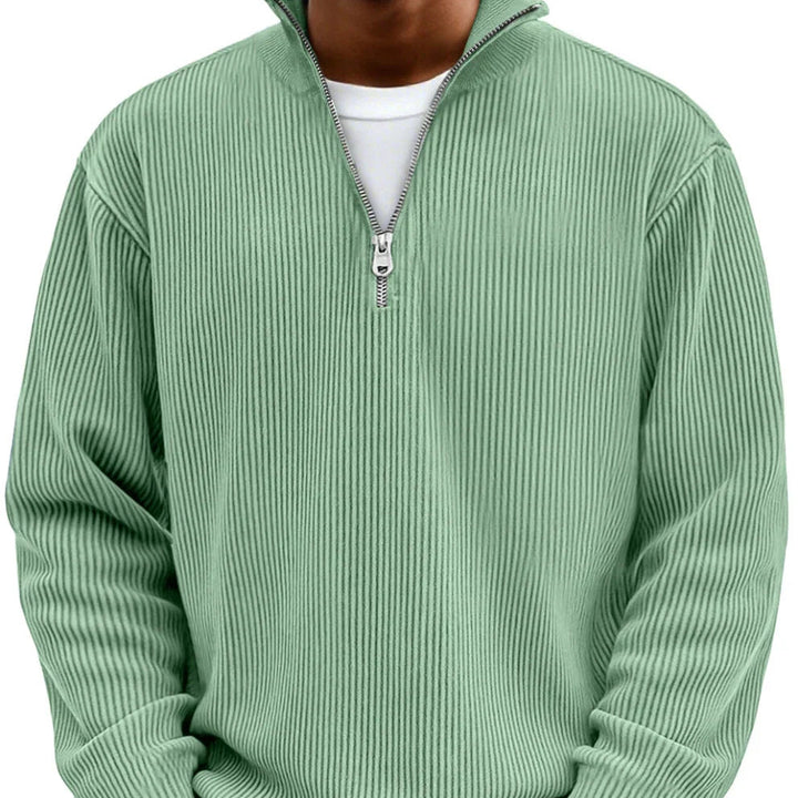 Stylowy Zipper wysoki szyja sweter