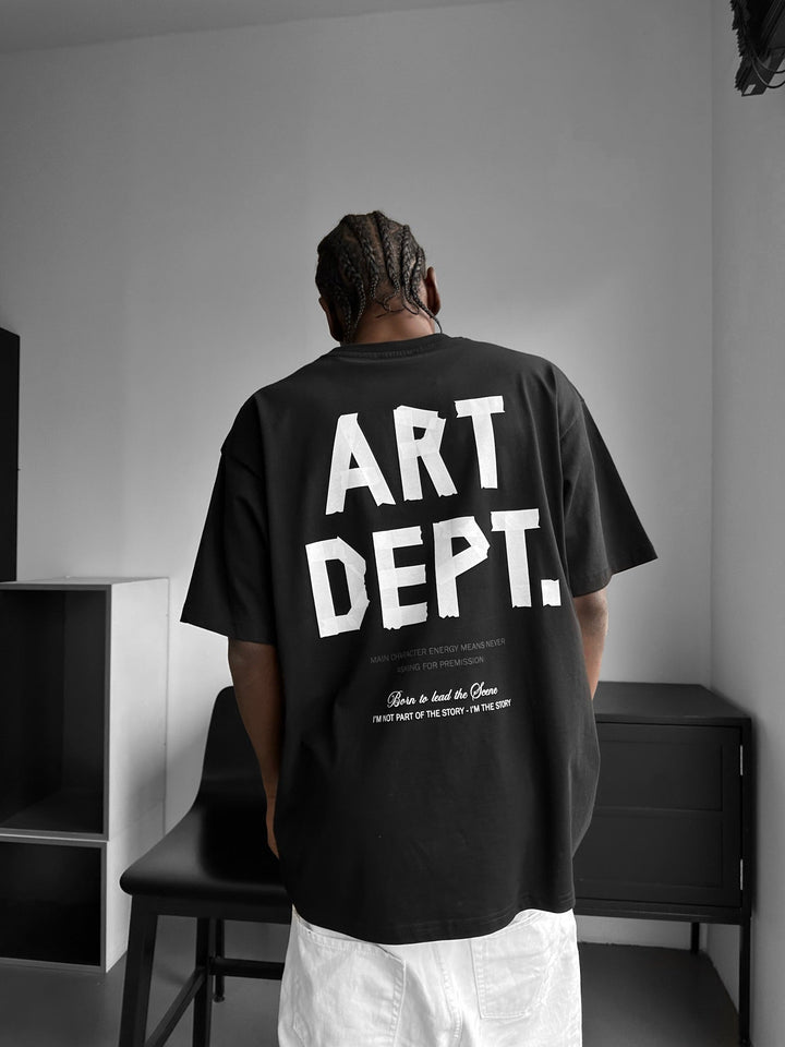 T-shirt Oversize Art Dept. - Czarno-Biały