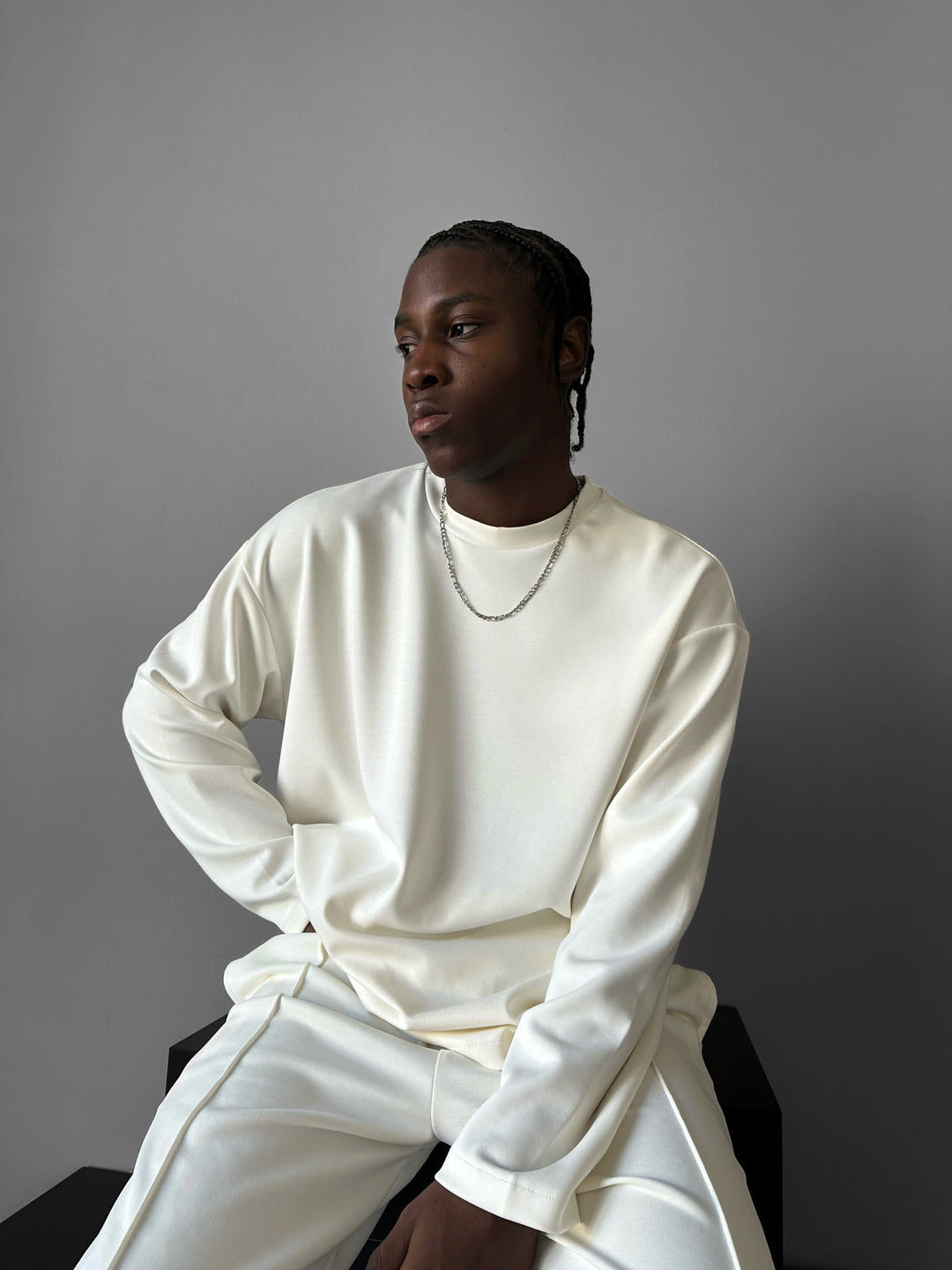 Oversize Modal Sweatshirt - Ecru