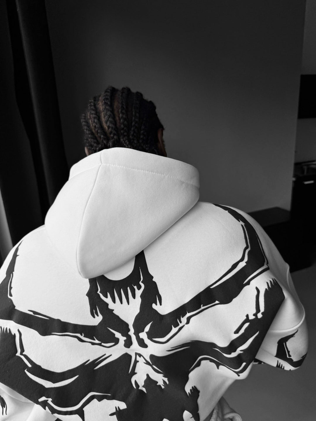 Oversize Ghost Hoodie - Biały