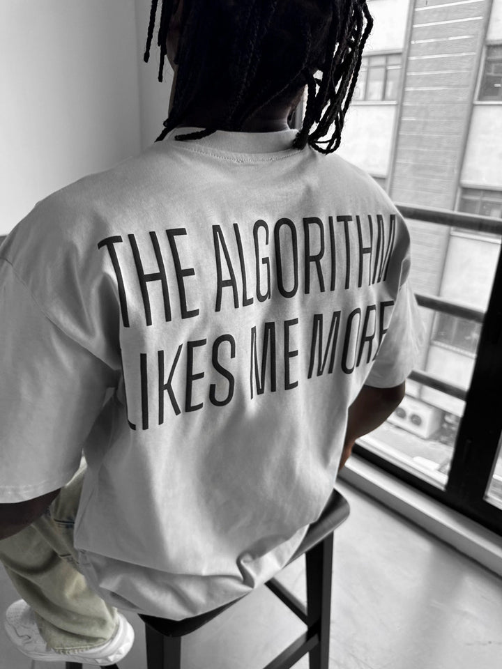 Oversize "Algorytm" T-shirt - Szary
