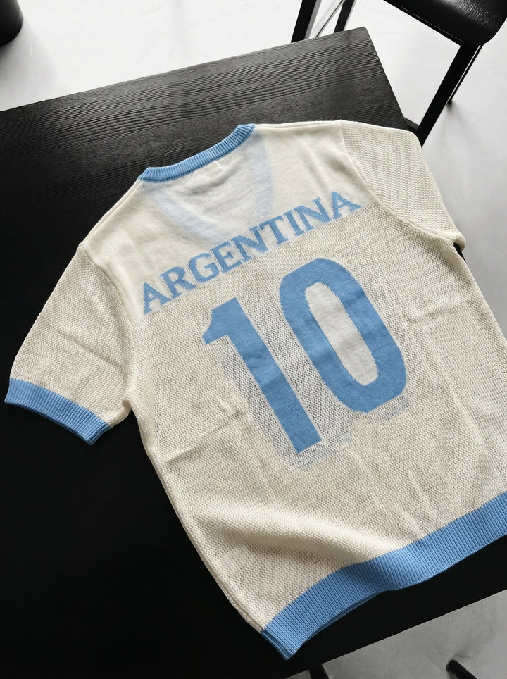 Oversize T-shirt Argentyński - Biały
