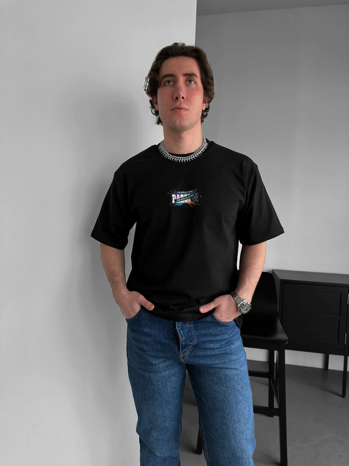 T-shirt Oversize Passion - Czarny