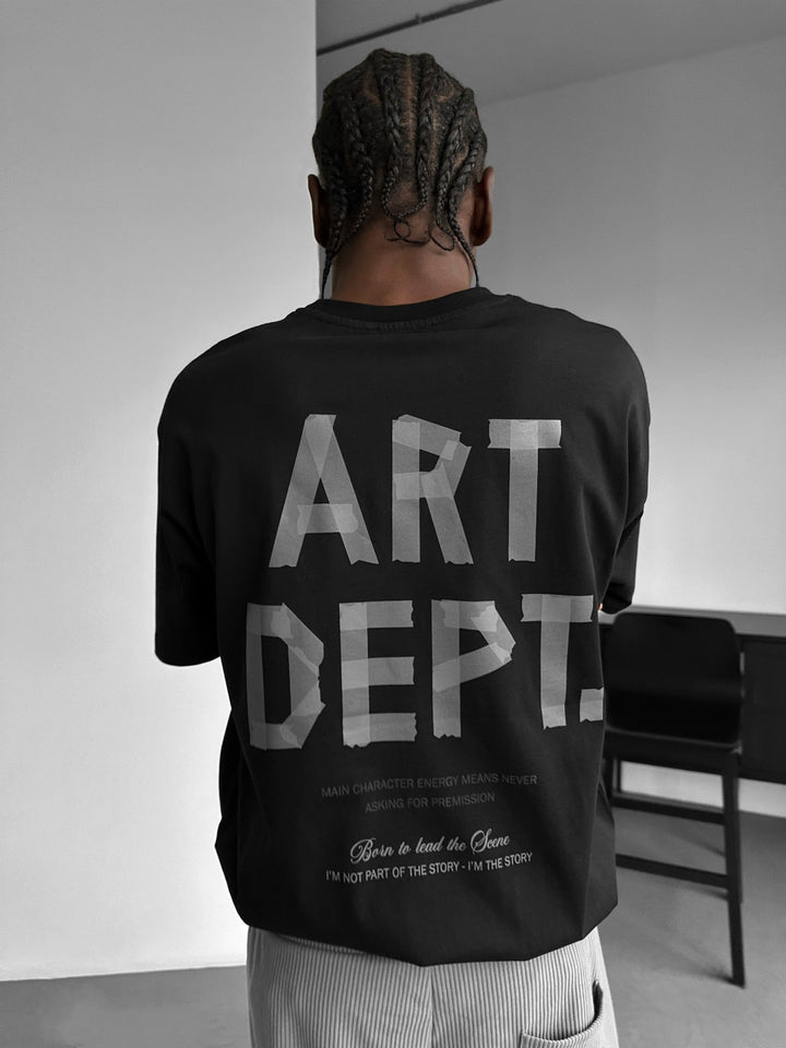 Koszulka Oversize Art Dept. - Czarna i Antracytowa