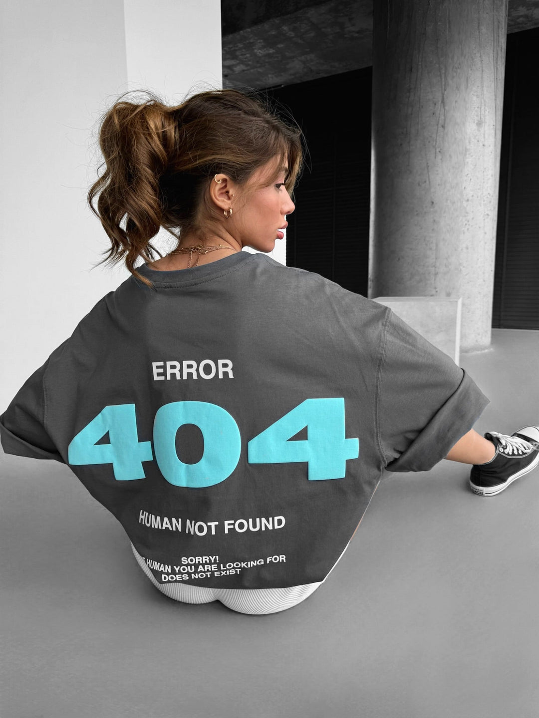 T-shirt Oversize 404 - Antracyt