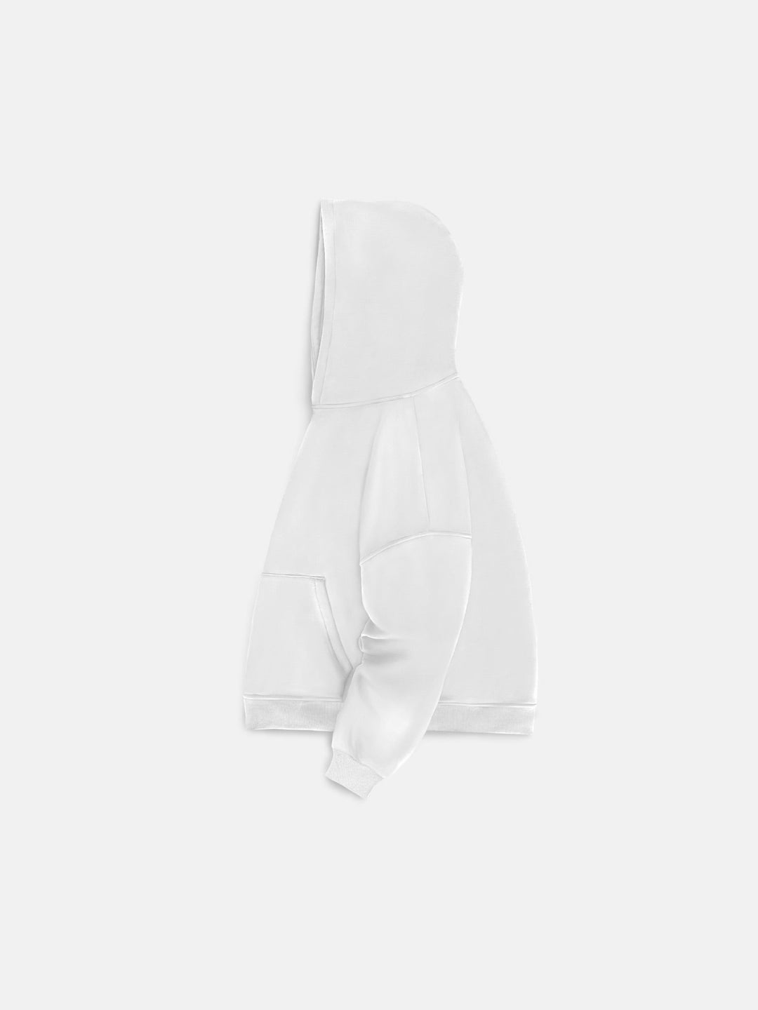 Oversize Basic Hoodie - Biały