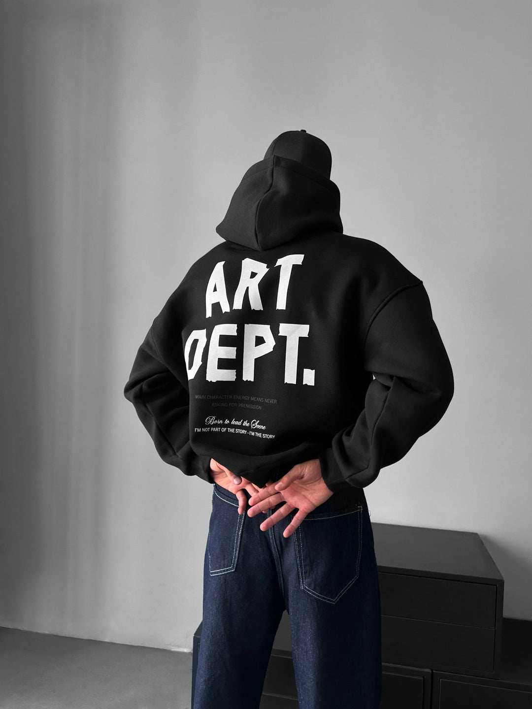 Oversize Art Dept. Hoodie - Czarny