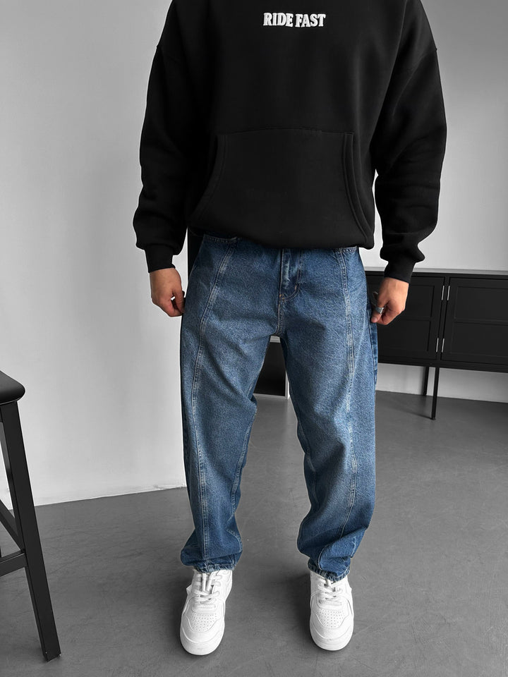 Baggy Jeans Front Line - Niebieskie