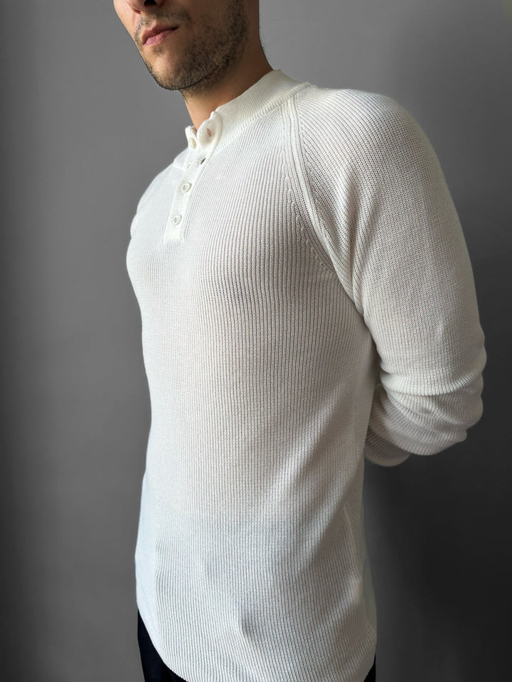 Sweter Slim Fit - Ecru