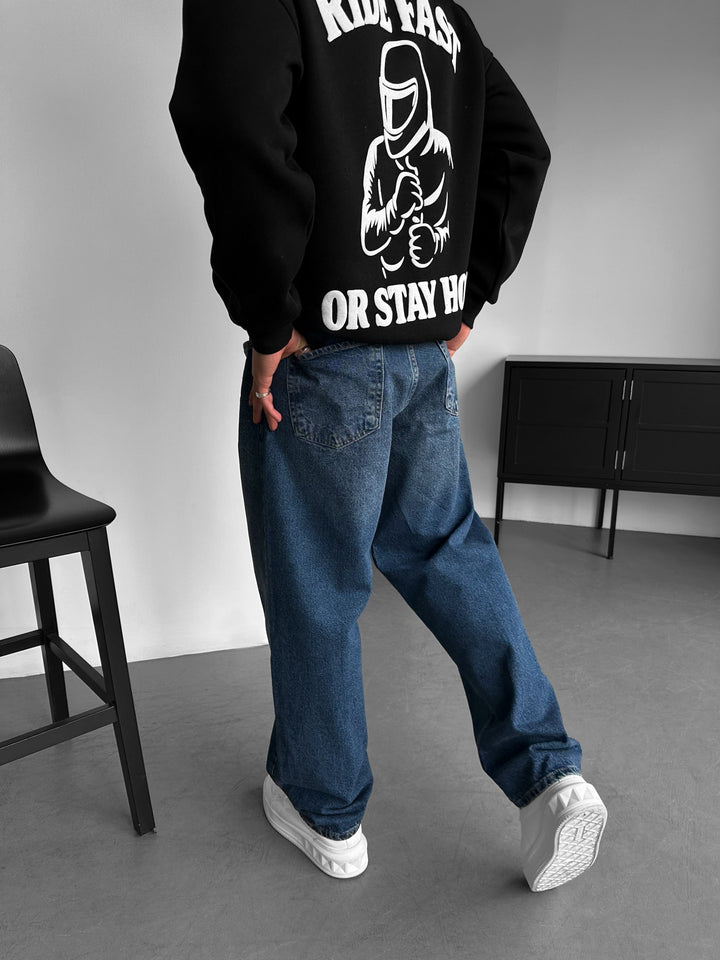 Baggy Jeans Front Line - Niebieskie