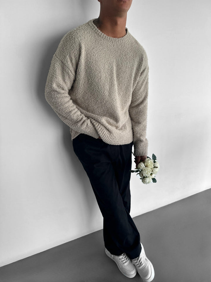 Oversize Plush Pullover - Kamienny Mocha
