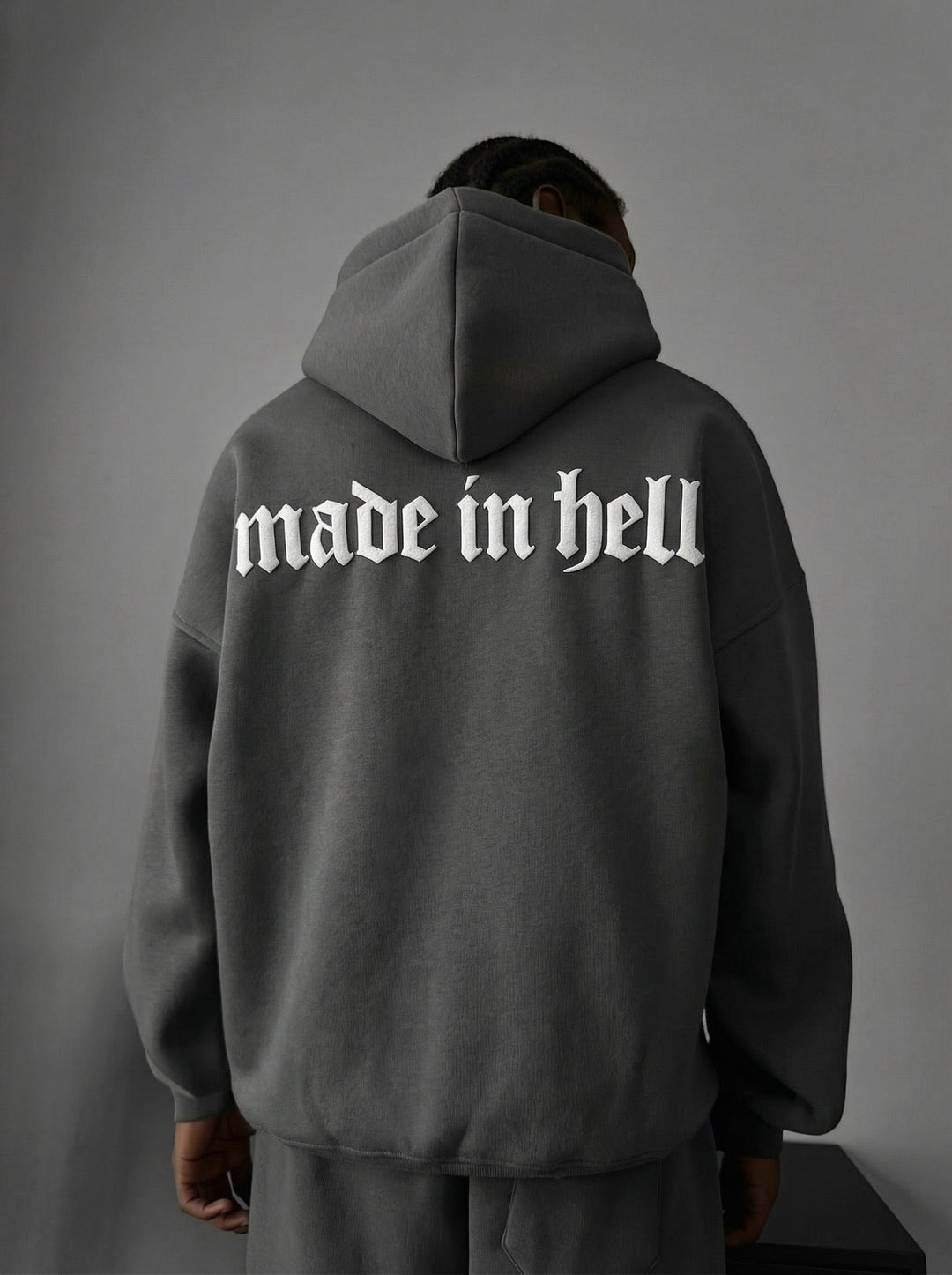 Oversize Made in Hell Hoodie - Antracyt