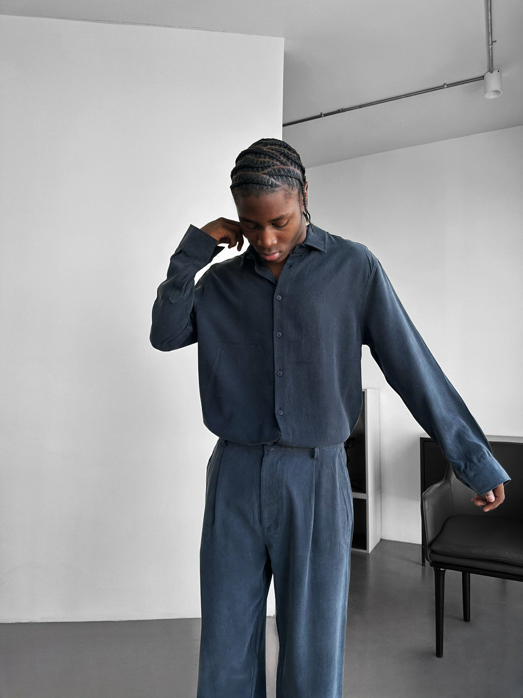 Koszula Oversize Tencel - Czarna