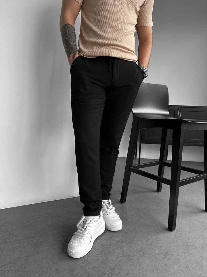 Nowoczesne Casual Spodnie - Czarny